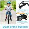 Blue Kids Bicycle with Hand and Coaster Brakes and Anti-Slip Handlebars Training Wheels Included